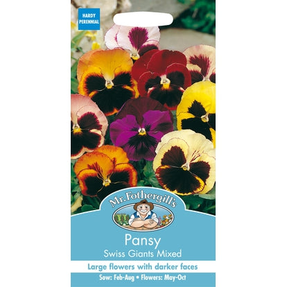 Pansy Swiss Giants Mixed Seeds
